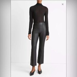 Vince Stretch-Leather Crop Flare Pant - never worn